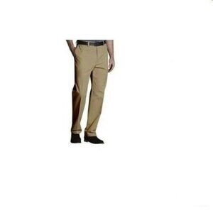 Men's Pants Haggar Khaki Classic Flat Front size 42x30 NEW